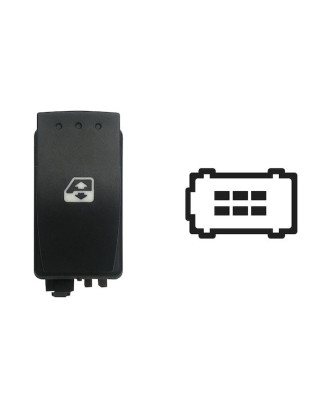 INTERRUTTORE ALZACRISTALLI PORTA ANTERIORE DESTRA 6 PIN 1 INTERRUTTORE NERO CON CONNETTORE NEROMARRONE OPEL MOVANO 0198  0109, 