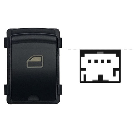 INTERRUTTORE ALZACRISTALLI PORTA ANTERIORE DESTRA PORTA POSTERIORE DESTRASINISTRA 4 PIN 1 INTERRUTTORE NEROBIANCO AUDI A3 0103 