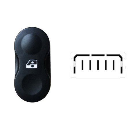 INTERRUTTORE ALZACRISTALLI PORTA ANTERIORE DESTRASINISTRA 5 PIN  INTERRUTTORE DACIA DUSTER 0110  0117, DACIA LOGAN-MCV 0108  01