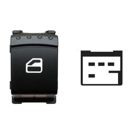 INTERRUTTORE ALZACRISTALLI PORTA ANTERIORE DESTRA PORTA POSTERIORE DESTRASINISTRA 4 PIN NEROBIANCO FORD GALAXY 0195  0106, SEAT