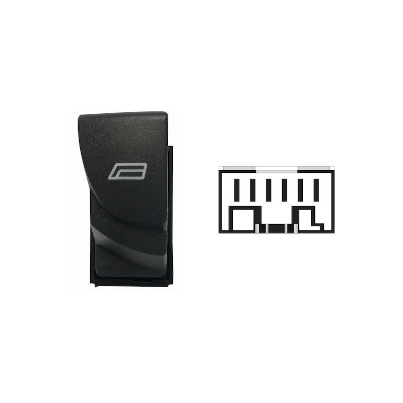 INTERRUTTORE BLOCCO COMANDI SINISTRO PORTA ANTERIORE SINISTRA 6 PIN CITROEN JUMPER 0102  0106, CITROEN JUMPER 0194  010  FIAT D