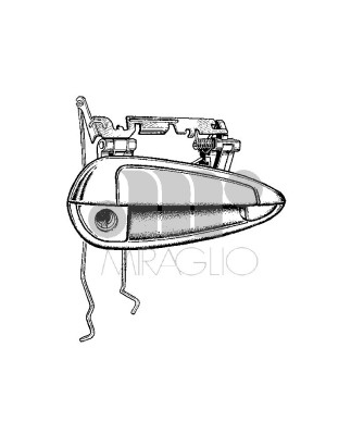 MANIGLIA ESTERNA SENZA BLOCCHETTO ANTERIORE DESTRO FIAT GRANDE PUNTO 0105  011  FIAT PUNTO 011  FIAT PUNTO EVO 0109  0112