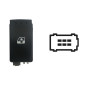 INTERRUTTORE ALZACRISTALLI PORTA POSTERIORE DESTRASINISTRA 6 PIN 1 INTERRUTTORE CON CONNETTORE GRIGIOBIANCO COMFORT RENAULT ESP