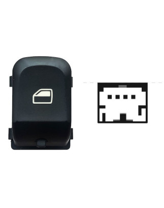 INTERRUTTORE ALZACRISTALLI PORTA ANTERIORE DESTRA 4 PIN 1 INTERRUTTORE NEROBIANCO AUDI A4 0107  0111, AUDI A4 0111  0115, AUDI 