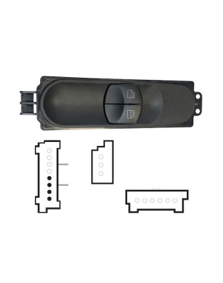 PULSANTIERA ALZACRISTALLI PORTA ANTERIORE SINISTRA 4 PIN 2 INTERRUTTORI MERCEDES-BENZ SPRINTER W907 0118, MERCEDES-BENZ SPRINTE