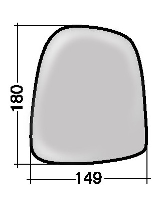 VETRO CON PIASTRA DESTRO TERMICO NISSAN PRIMASTAR 0102  0106, NISSAN PRIMASTAR 0106  0116, OPEL VIVARO 0102  0106, OPEL VIVARO 