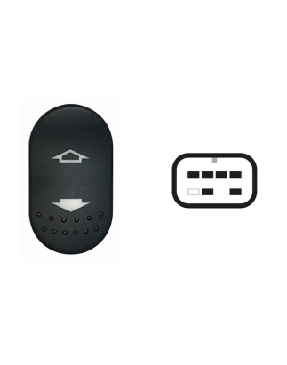 INTERRUTTORE ALZACRISTALLI PORTA ANTERIORE DESTRA 6 PIN 1 INTERRUTTORE FORD FOCUS 0198  0104