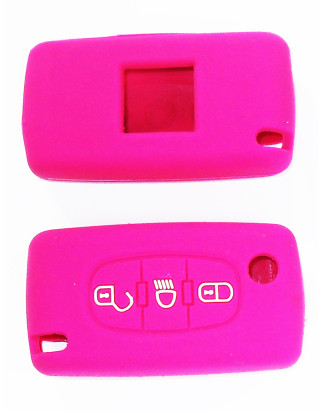 COVER CHIAVE VIOLA 3 TASTI: TASTO APERTURA TASTO CHIUSURA TASTO PORTELLONE PEUGEOT 207 0106  0114, PEUGEOT 307 0101  0105, PEUG