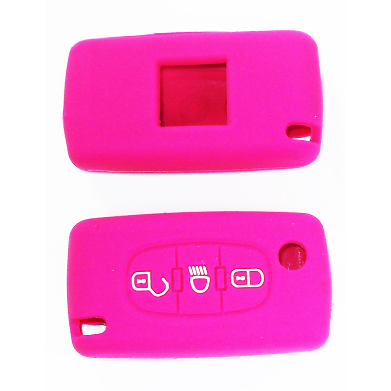COVER CHIAVE VIOLA 3 TASTI: TASTO APERTURA TASTO CHIUSURA TASTO PORTELLONE PEUGEOT 207 0106  0114, PEUGEOT 307 0101  0105, PEUG