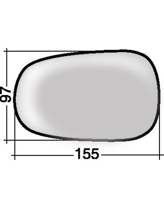 VETRO CON PIASTRA DESTROSINISTRO RENAULT CLIO 01-06CAMPUS 04-THALIA 0101, RENAULT CLIO 0194  0195, RENAULT CLIO 0196  0198, REN