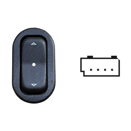 INTERRUTTORE ALZACRISTALLI PORTA ANTERIORE DESTRA 4 PIN 1 INTERRUTTORE OPEL ASTRA G 0198  0104, OPEL COMBO 0100  011  OPEL CORS