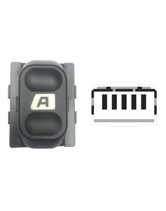 INTERRUTTORE ALZACRISTALLI PORTA ANTERIORE DESTRA 5 PIN 1 INTERRUTTORE CITROEN BERLINGO 0102  0108, CITROEN BERLINGO 0196  010 
