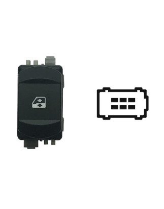 INTERRUTTORE ALZACRISTALLI PORTA ANTERIORE DESTRA 6 PIN 1 INTERRUTTORE CON CONNETTORE GRIGIOBIANCO COMFORT RENAULT LAGUNA 0100 