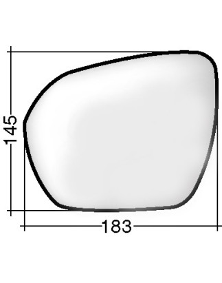 VETRO CON PIASTRA SINISTRO TERMICO LAND ROVER RANGE ROVER EVOQUE 0111  0115