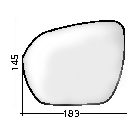 VETRO CON PIASTRA SINISTRO TERMICO LAND ROVER RANGE ROVER EVOQUE 0111  0115