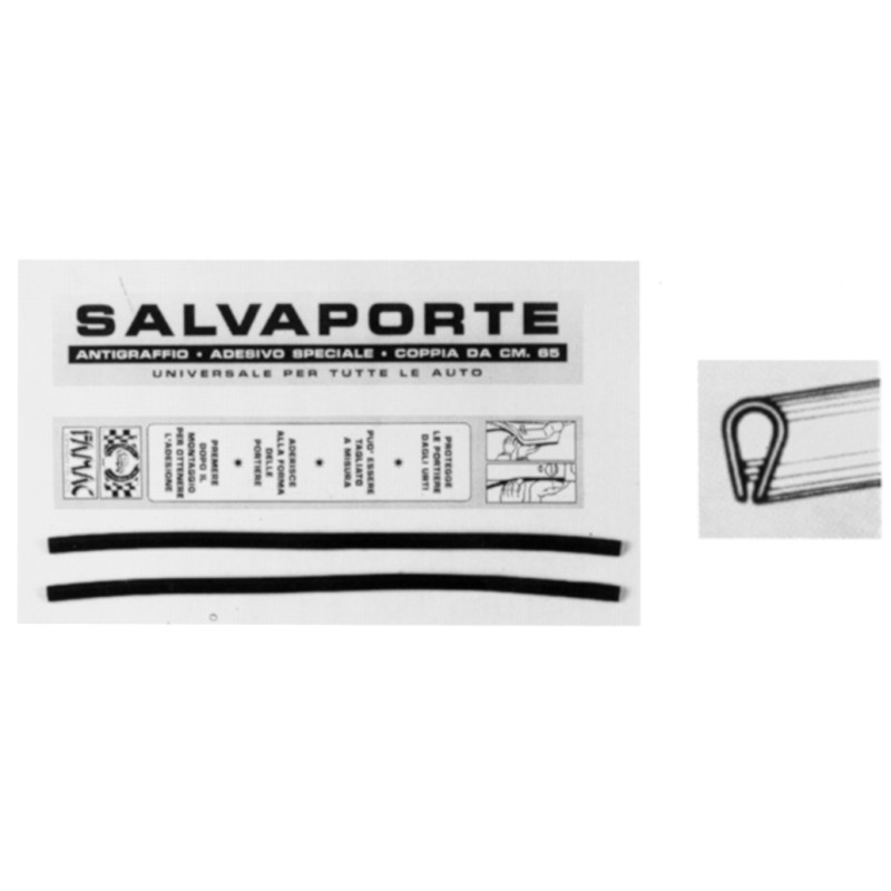 COPPIA SALVAPORTA GRIGIO AD INCASTRO CON ADESIVO 2X65CM