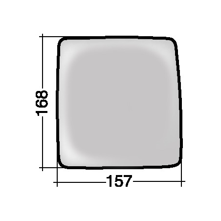 VETRO CON PIASTRA SINISTRO CROMATO OPEL COMBO 0100  0112