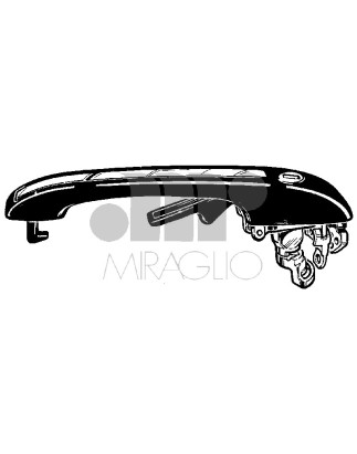 MANIGLIA ESTERNA ANTERIORE DESTRO CON CHIAVE AUDI 80 0191  0194