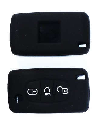 COVER CHIAVE NERO 3 TASTI: TASTO APERTURA TASTO CHIUSURA TASTO PORTELLONE PEUGEOT 207 0106  0114, PEUGEOT 307 0101  0105, PEUGE