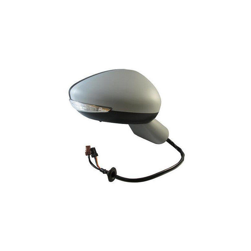 RETROVISORE ELETTRICO DESTRO 12 PIN CON PRIMER TERMICO RICHIUDIBILE ELETTRICAMENTE CON FANALINO INTEGRATO CON LUCE DI CORTESIA 