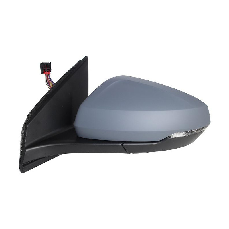 RETROVISORE ELETTRICO DESTRO 12 PIN CON PRIMER TERMICO RICHIUDIBILE ELETTRICAMENTE CON FANALINO INTEGRATO CON MEMORIA VOLKSWAGE
