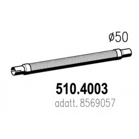FIAT 508 IIS TUBO FLESSIBILE MM 660