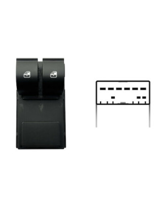 BLOCCO COMANDI ALZACRISTALLI ANTERIORE PORTA ANTERIORE SINISTRA 9 PIN 2 INTERRUTTORI CON RETROVISORI ELETTRICI ED ALZACRISTALLI