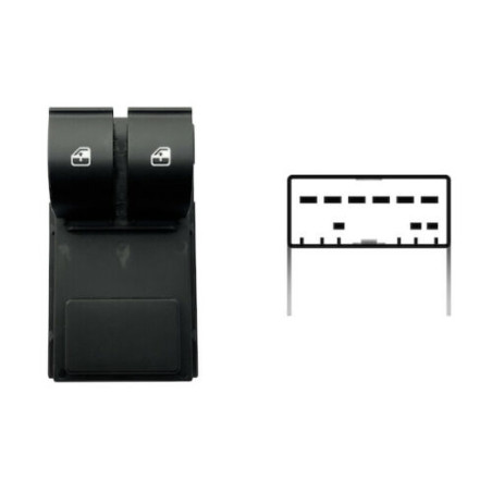 BLOCCO COMANDI ALZACRISTALLI ANTERIORE PORTA ANTERIORE SINISTRA 9 PIN 2 INTERRUTTORI CON RETROVISORI ELETTRICI ED ALZACRISTALLI