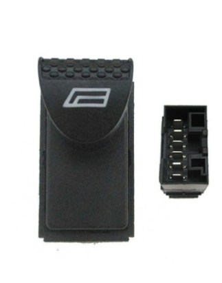 BLOCCO COMANDI ALZACRISTALLI PORTA ANTERIORE SINISTRA 6 PIN 1 INTERRUTTORI CON CONNETTORE NERO FIAT PALIO 0199  0104