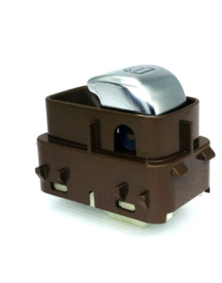 BLOCCO COMANDI ALZACRISTALLI PORTA POSTERIORE DESTRASINISTRA PORTA ANTERIORE DESTRA 4 PIN 1 INTERRUTTORI BASE MARRONE LUCE BIAN