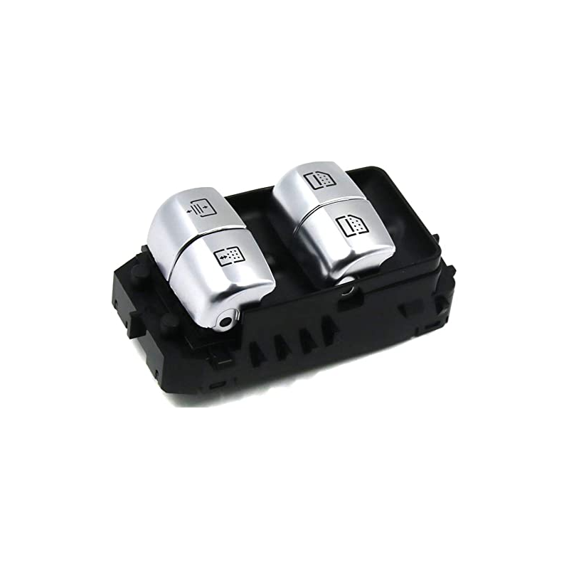 BLOCCO COMANDI ALZACRISTALLI PORTA POSTERIORE DESTRASINISTRA 3 PIN 4 INTERRUTTORI BASE NERAINTERRUTORI SILVER FUNZIONE TENDINE 