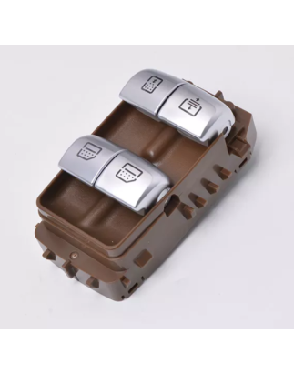 BLOCCO COMANDI ALZACRISTALLI PORTA POSTERIORE DESTRASINISTRA 3 PIN 4 INTERRUTTORI BASE MARRONEINTERRUTTORI SILVER FUNZIONE TEND