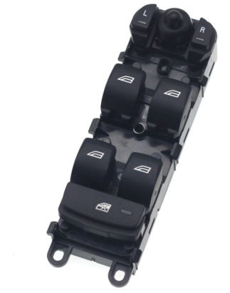 BLOCCO COMANDI ALZACRISTALLIRETROVISORI PORTA ANTERIORE SINISTRA 3 PIN 4 INTERRUTTORI BLOCCO FINESTRINI LAND ROVER DISCOVERY 01