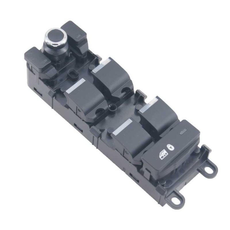 BLOCCO COMANDI ALZACRISTALLIRETROVISORI PORTA ANTERIORE SINISTRA 3 PIN 4 INTERRUTTORI CON CROMATURA BLOCCO FINESTRINI LAND ROVE