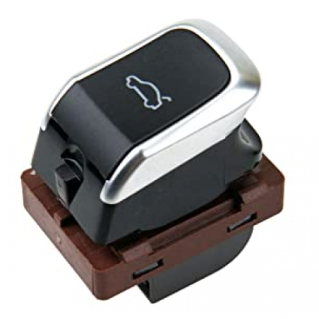 INTERRUTTORE COFANO POSTERIORE 4 PIN CON CROMATURA CON CONNETTORE MARRONE AUDI A4 0107  0111, AUDI A4 0111  0115