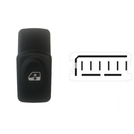 INTERRUTTORE ALZACRISTALLI PORTA ANTERIORE DESTRASINISTRA PORTA POSTERIORE DESTRASINISTRA 6 PIN 1 INTERRUTTORE RENAULT CLIO 019