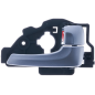 MANIGLIA INTERNA ARGENTO ANTERIOREPOSTERIORE DESTRO HYUNDAI iX35TUCSON 0110  0115