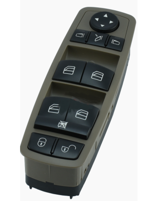 PULSANTIERA ALZACRISTALLI PORTA ANTERIORE SINISTRA 3 PIN 4 INTERRUTTORI MARRONE CHIUSURA CENTRALIZZATA COMANDI RETROVISORI RIBA