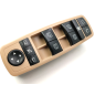 PULSANTIERA ALZACRISTALLI PORTA ANTERIORE SINISTRA 3 PIN 4 INTERRUTTORI BEIGE COMANDI RETROVISORI RIBALTABILI BLOCCO FINESTRINI