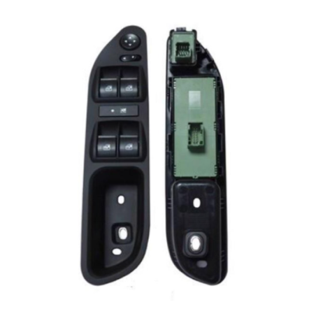 PULSANTIERA ALZACRISTALLI PORTA ANTERIORE SINISTRA 20 PIN 4 INTERRUTTORI CON CONNETTORE VERDE COMANDI RETROVISORI BLOCCO FINEST