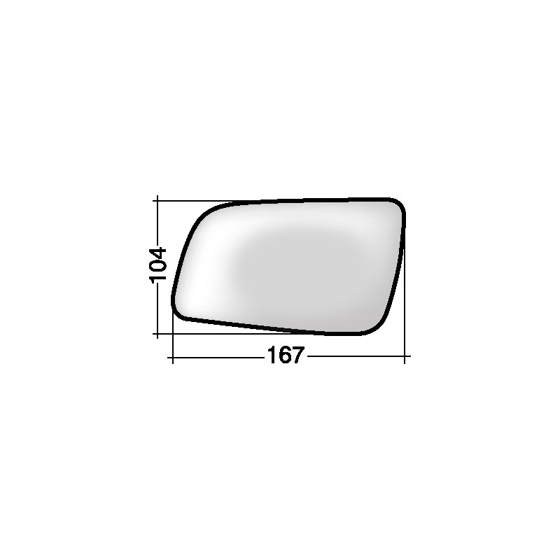 VETRO CON PIASTRA SINISTRO ASFERICO OPEL ASTRA G 0198  0104