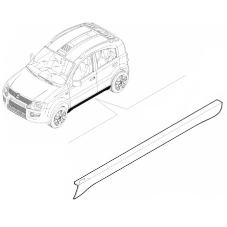 SOTTOPORTA ESTERNO DESTRO FIAT PANDA 0103  0114 VERS 20032009