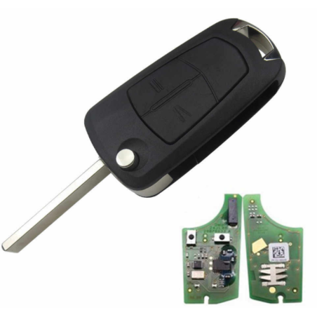GUSCIO CHIAVE COMPLETO CON CHIP 7941 TASTO APERTURA TASTO CHIUSURA OPEL ANTARA 0106  0115