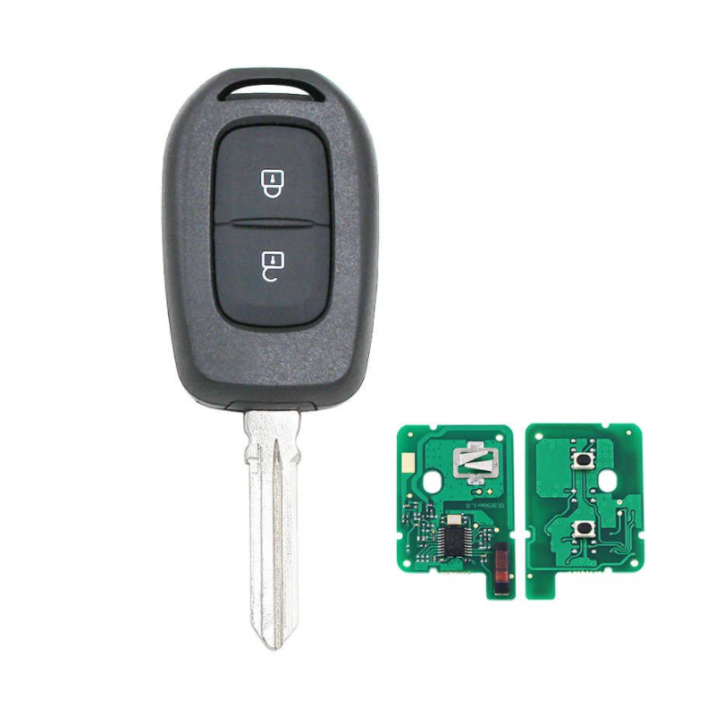 GUSCIO CHIAVE COMPLETO CON CHIP PCF7961 TIPO FREQUENZA: 433MHZ TASTO APERTURA TASTO CHIUSURA RENAULT CLIO 0106  0109, RENAULT C