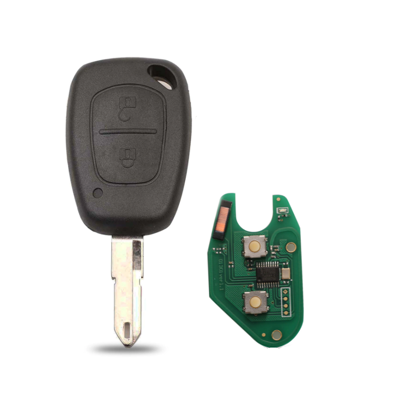 GUSCIO CHIAVE COMPLETO CON CHIP 46 ELECTRONIC BOARD TIPO FREQUENZA: 433MHZ TASTO APERTURA TASTO CHIUSURA OPEL MOVANO 0198  0109