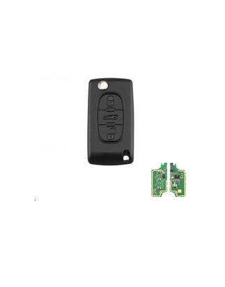 GUSCIO CHIAVE COMPLETO 3 TASTI: CON LAMA NE72 CON CHIP ID46 CE0536 TIPO FREQUENZA: 433MHZ TASTO APERTURA TASTO CHIUSURA TASTO P