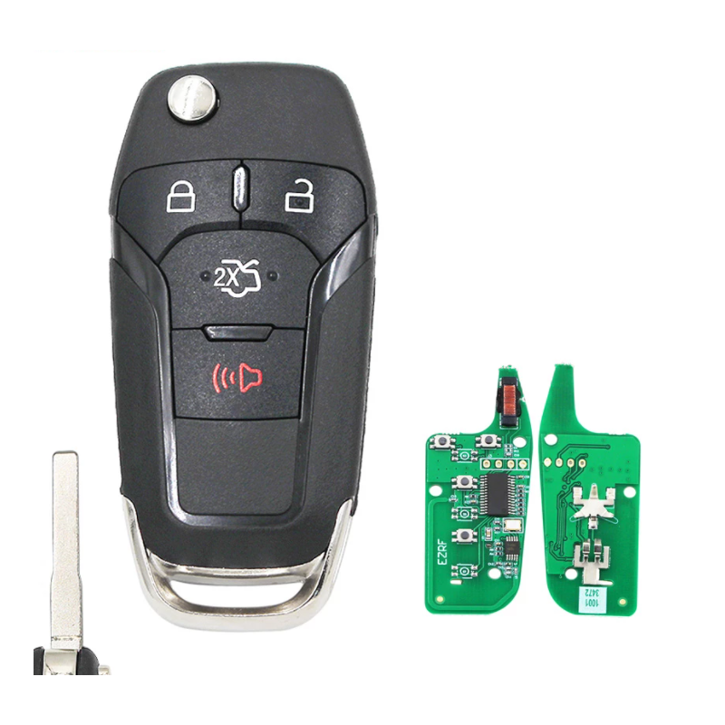 GUSCIO CHIAVE COMPLETO CON LAMA HU101 CON CHIP N5F-A08TAA TIPO FREQUENZA: 315MHZ TASTO APERTURA TASTO CHIUSURA TASTO PORTELLONE