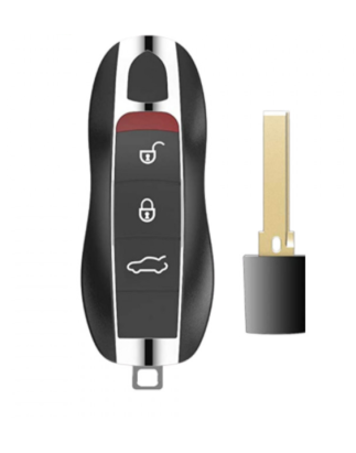 GUSCIO CHIAVE COMPLETO CON CHIP TIPO FREQUENZA: 433MHZ TASTO APERTURA TASTO CHIUSURA TASTO PORTELLONE PORSCHE CAYENNE 0103  011