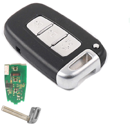 GUSCIO CHIAVE COMPLETO CON CHIP ID46 TIPO FREQUENZA: 434MHZ TASTO APERTURA TASTO CHIUSURA TASTO PORTELLONE HYUNDAI ELANTRA 0100