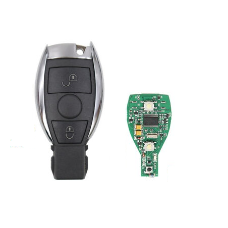 GUSCIO CHIAVE COMPLETO 2 TASTI: CON CHIP BGA TIPO FREQUENZA: 433MHZ TASTO APERTURA TASTO CHIUSURA MERCEDES-BENZ C CLASS W205 SD
